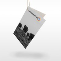 Folded Hang Tags 3.25" x 4" Pre-Scored to Fold to 2" x 3.25" 13 pt. Premium Linen Full Color Both Sides (Outside and Inside) 25