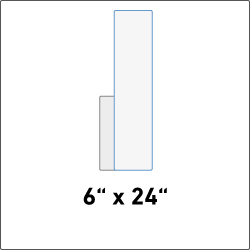 6" x 24" Plastic Signs