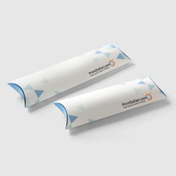 Custom printed pillow box with curved edges