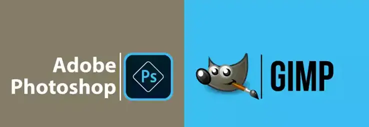 Adobe Photoshop and Gimp Logos