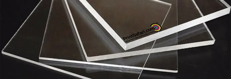 Different Plexiglass Sheets with varying thickness laying on top of each other.