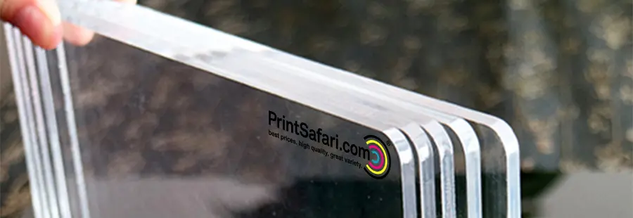 Five Acrylic Boards photographed from slightly above to display the material and thickness.