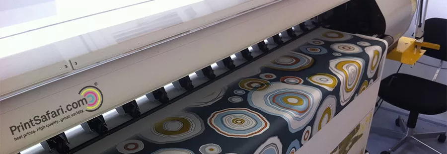 A printer printing textiles.