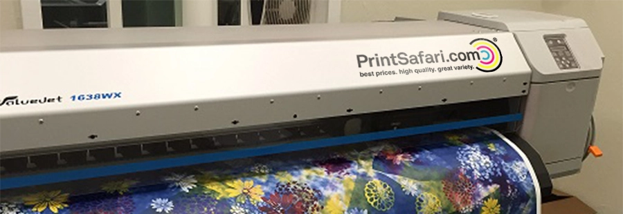 A printer printing textiles.