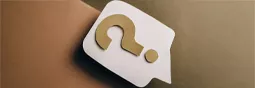 A question mark made out of paper.