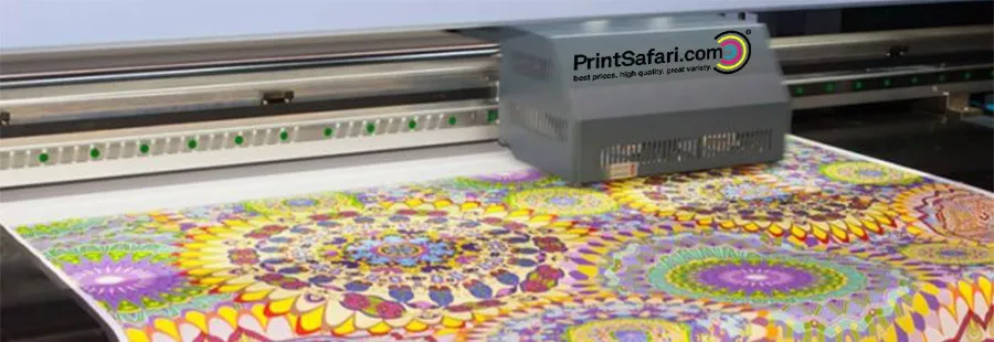 A printer printing textiles.