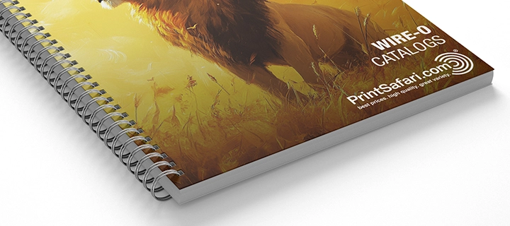 Close-up shot of the Wire-O binding, showing the silver spiral.