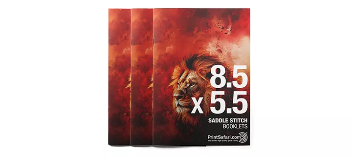A stack of booklets with saddle stitch binding, partially cropped in the image.