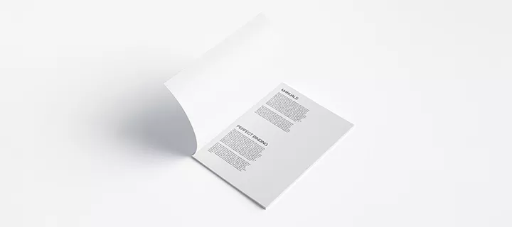 Sample image of an opened Perfect Binding Manual