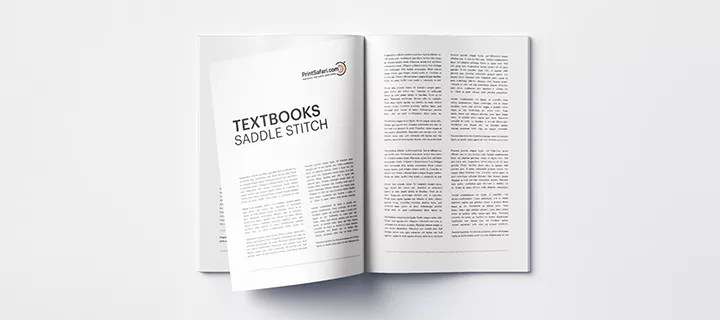 Sample image of an opened Perfect Binding Textbook