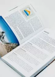 Handbook spread showing clean layout with text and graphics