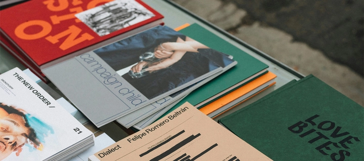 Staggered Flyers lying on a table