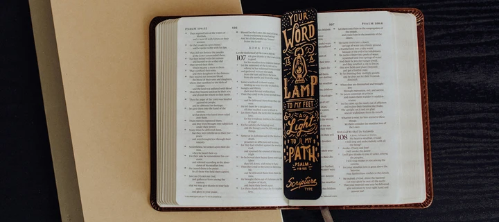 A book with a bookmark inside