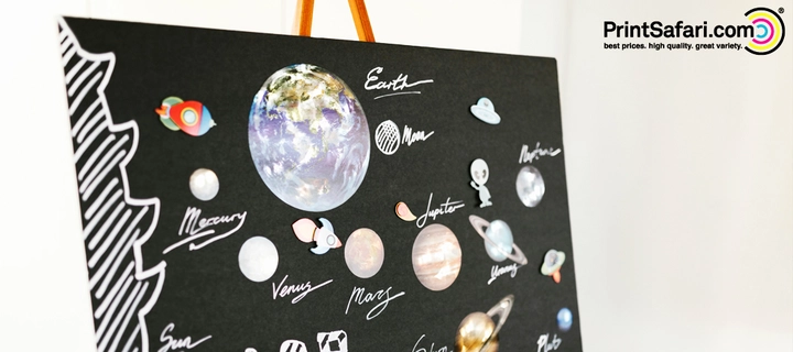 Close up of a Foam Board Poster 
