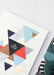 Business flyer with modern geometric triangle design