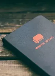 Custom printed notebook with foil stamped logo
