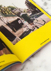 An open photography book