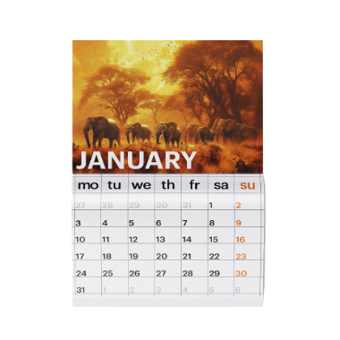 Saddle Stitched Wall Calendar opened