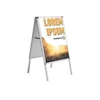 Custom A-frame signs for sidewalk advertising and event promotions