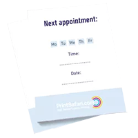 Appointment slips for scheduling and reminders