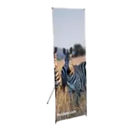 Custom banners with stands for easy setup at events and trade shows