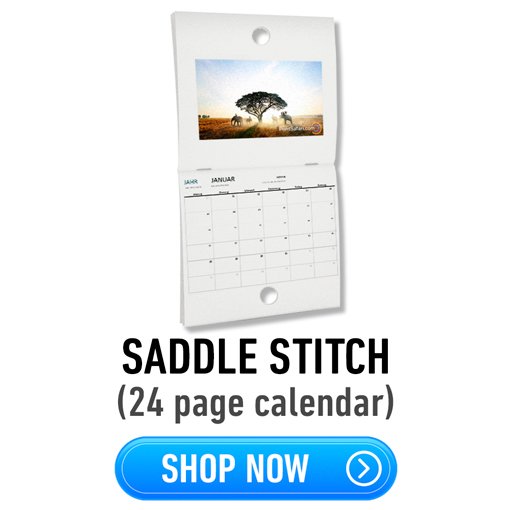 Product image and link of a 24 page saddle stitch calendar.