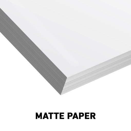 A stack of matte paper.