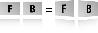 Visualisation of the page layout for landscape orientation.