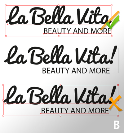 Visualisation of Outlined and Editable Text